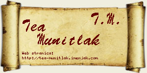 Tea Munitlak vizit kartica